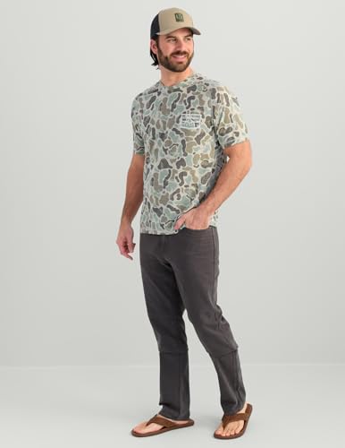 Men's Lightweight Short Sleeve Fishing Shirt with UPF Sun Protection - X-Large Volcanic Ash