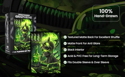 (Toxic Poison) 100% Hand-Drawn Graphene Textured Matte TCG/MTG Card Sleeves 100ct
