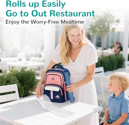 Denim Blue Silicone Baby Placemat - Non-Slip, Dishwasher Safe for Toddler Self-Feeding