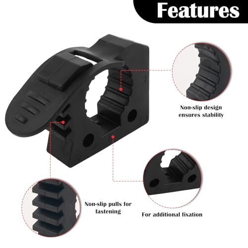 4PCS Adjustable Rubber Clamp for Shovels and Tool Mounts - Truck, Vehicle, Outdoor