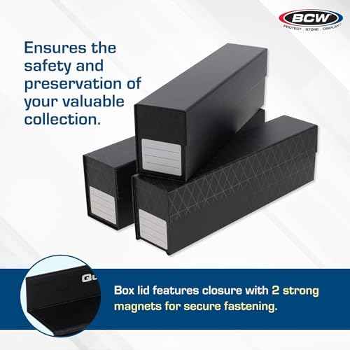BCW QuickFold¢ç Card Storage Boxes for Magnetics & Toploaders ? 9 Pack | Trading Card Holder Box with Magnetic Closure | Easy Fold Assembly for Sports and TCG Cards