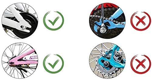YJIA a Pair of Children's Bicycle Riding Flash Silent Training Wheels, Suitable for 12-20 inch Single Speed Bicycles (black)