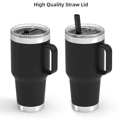 30 oz Tumbler Straw Lid - Stronghold Lid for the YETI Rambler Travel Mugs Only, Replacement Cap BPA Free (30oz Twist Lid)