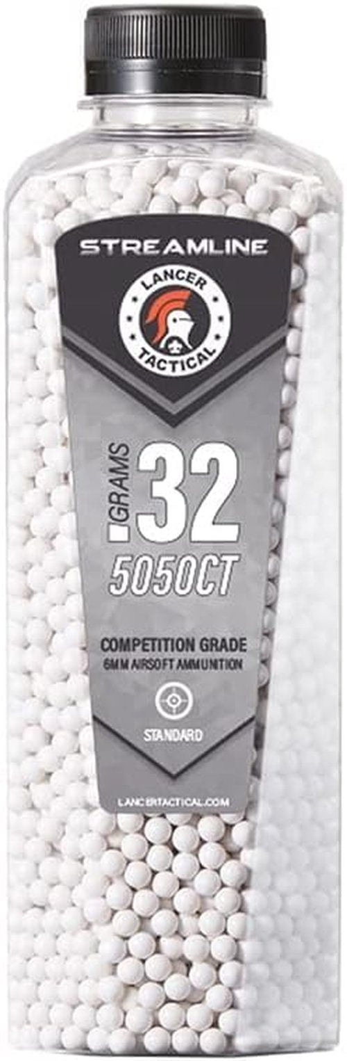 Lancer Tactical New Polished Airsoft Pellets BBS-Competition Grade, Made in Taiwan, 5050 Count, Preimum/Tracer