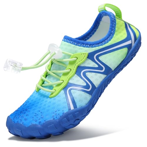 Stelle Kids Water Shoes - Quick Dry Barefoot with Drawstring - 13 Little Kid / Lume Lagoon