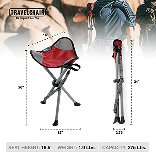 Travel Chair Slacker Tripod Stool for Camping - Red / Original