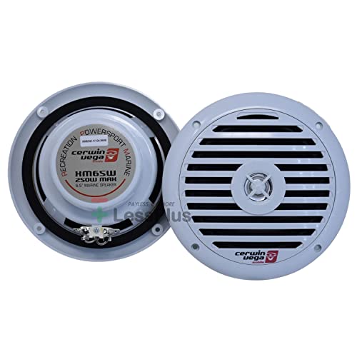 Cerwin Vega XM65W 6.5" 120W 2-Way Coaxial Speakers Marine Grade White (Pair)
