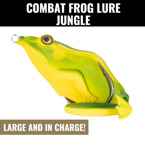 Lunkerhunt Combat Frog Lure - Jungle Topwater Fishing Lure for Bass and Trout