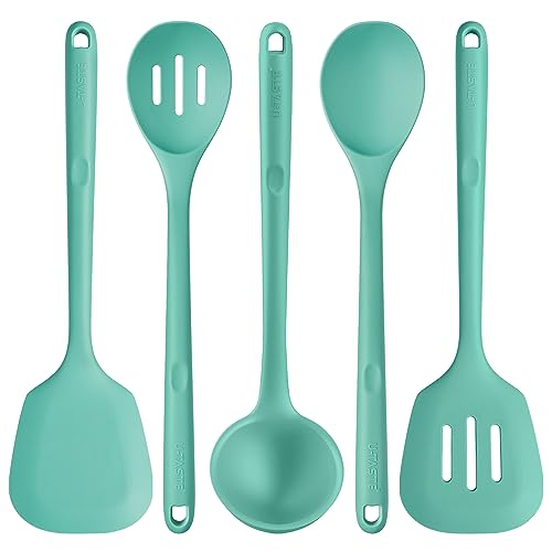 U-Taste Silicone Kitchen Utensil Set of 5 - Aqua Sky, 13.6" Long