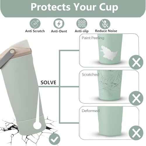 2PCS Silicone Boots for Owala 30oz & 40oz FreeSip Sway Bottles & Tumblers, Protective Anti-Slip Bottom Cover Sleeve for Freesip Sway Tumbler and Bottle Accessories