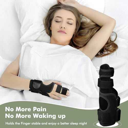 Trigger Finger Splint, 2 Finger Brace for Index, Middle, Ring, Pinky Finger, Treatment for Hand Fractures, Arthritis (L/XL, Right)