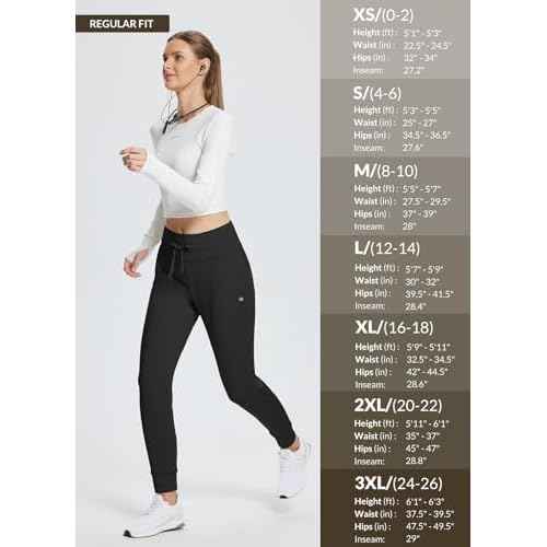 baleaf Women's Fleece Lined Pants Water-Resistant Sweatpants Winter Thermal Ski Hiking Running Joggers