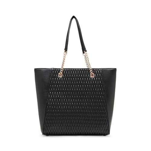 Anne Klein Medium Ruched Tote with Chain Straps