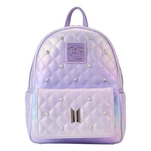 Loungefly BTS Logo Iridescent Purple Mini Backpack