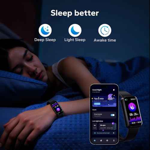 Fitness Smart Trackers with 24/7 Health Monitoring,Heart Rate Sleep Blood Pressure Oxygen Monitor/Calorie Steps Counter Pedometer Activity Tracker/Smart Notifications for Men Women