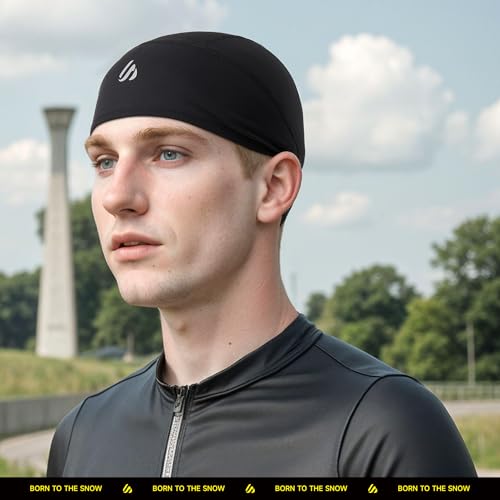 3-Pack Breathable Skull Cap Helmet Liners for Men Women - Grey, Green, Black