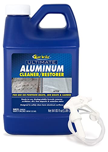 Ultimate Aluminum Cleaner & Restorer 64 Fl Oz with Sprayer for Boats & Metal Surfaces