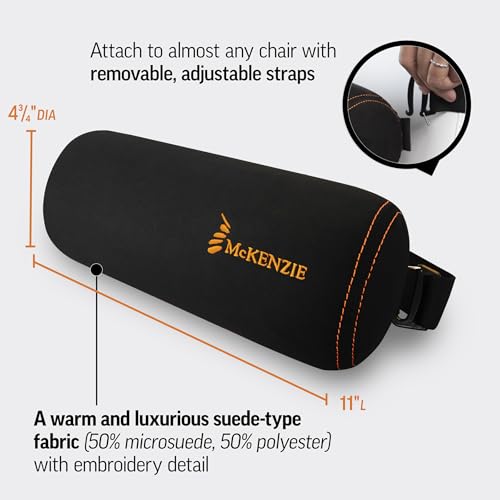 Lumbar Support Pillow - 11” Length x 4¾” Diameter - Supports Back & Posture