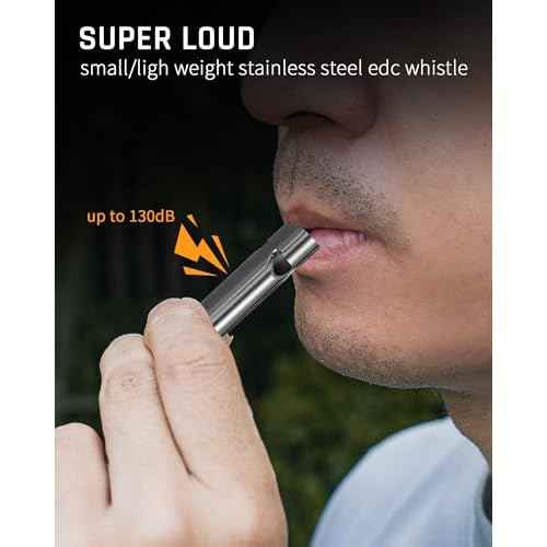 TISUR Loud Emergency Whistles,130db+ Lifeguard Safety Whistle Keychain for Surviva Camping Hiking dog whistle