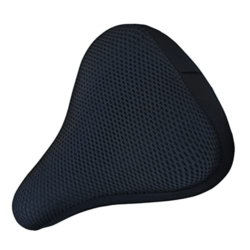 Breathable Mesh Bicycle Seat Cover for Mountain Bike Comfort 20x23cm Black