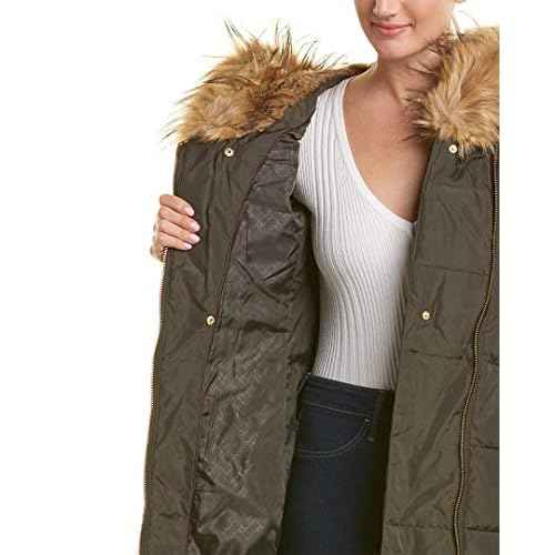 Cole Haan Women's Taffeta Quilted Down Coat with Hood