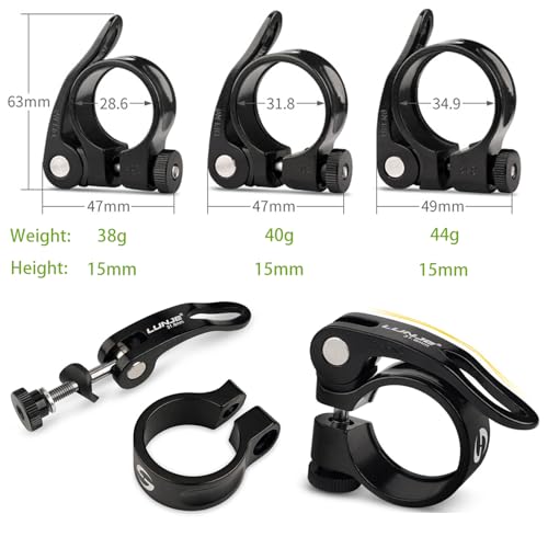 Bike Seat Post Clamp Quick Release Aluminium Alloy 28.6mm 31.8mm 34.9mm - 31.8mm Variation