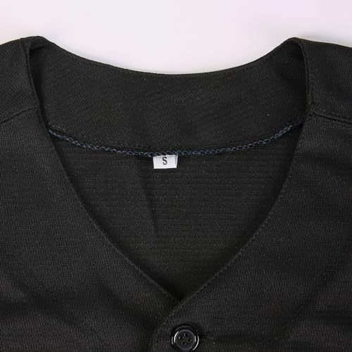 Men's Black Legend Baseball Jersey Number 42 Vintage Embroidered Retro Lightsout Jerseys Shirts