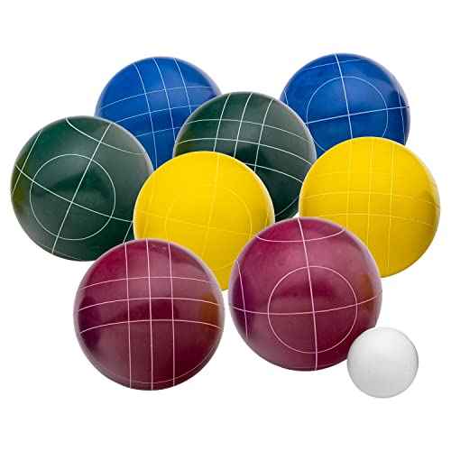 Franklin Sports Bocce Sets - Backyard + Beach Bocce Ball Sets - (8) Outdoor Balls + (1) Pallino - Adult + Family Bocce Sets