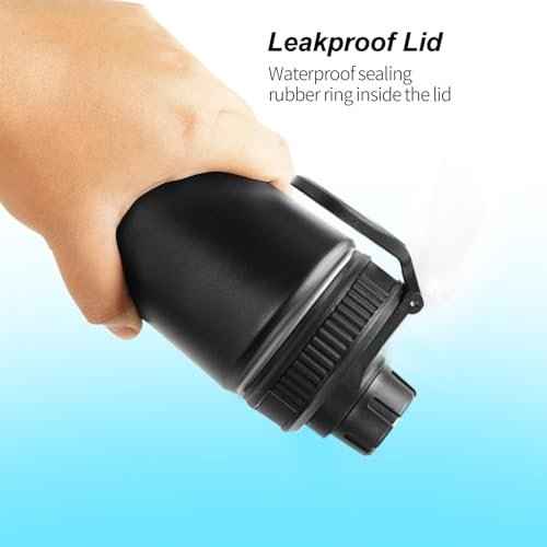 2 Pack Lid Replacement Compatible with Thermoflask, Leak Proof lid Fits for Thermoflask 16 18 24 32 40 64oz Wide Mouth Bottle, Handle Easy to Carry, BPA Free.