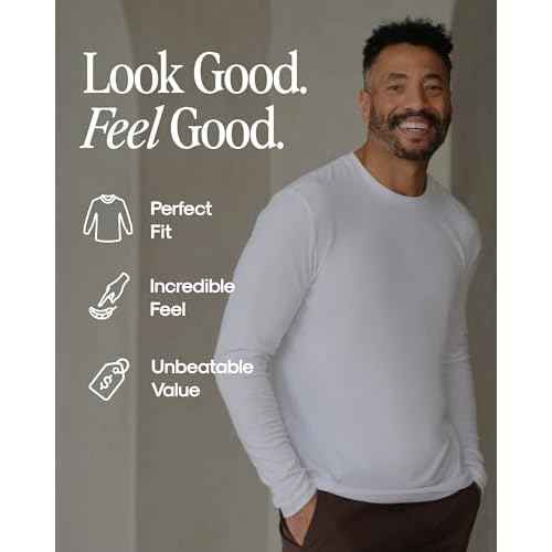 True Classic Long Sleeve Shirts for Men - Mens Long Sleeve Tee-Shirts, Henley Shirts for Men and Waffle-Knit Thermal T-Shirts