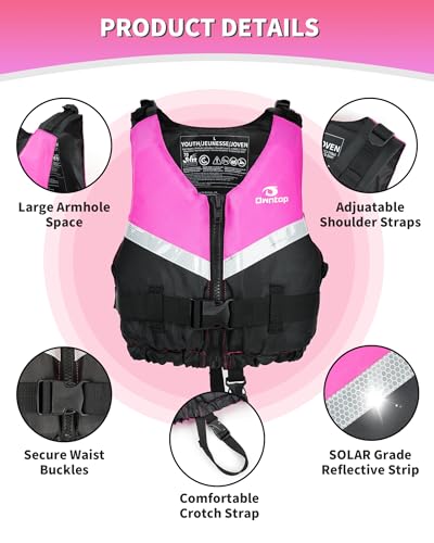 Pink Adult Swim Jacket - Lightweight & Adjustable Water Safety Vest