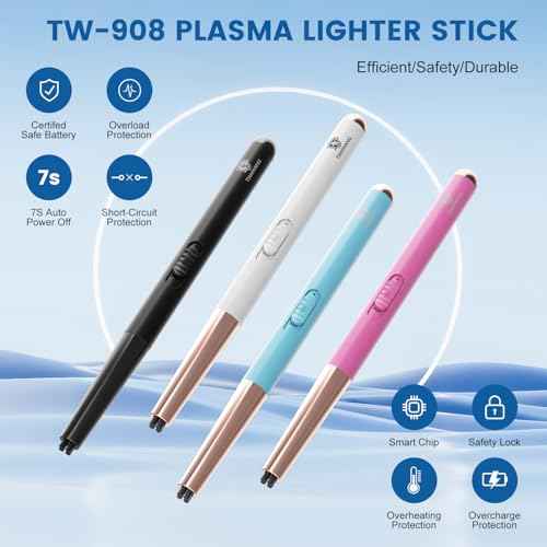 Electric Dual Arc Lighter,Type C Rechargeable Windproof Electric Lighter with LED Battery Display,Strong Plasma Arc for BBQ Candle Gas Stove (Black)