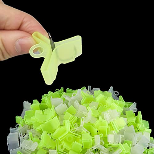 Yellow 100PCS Fishing Treble Hook Covers Protector Bonnets for Fishing Lures - 5 Sizes