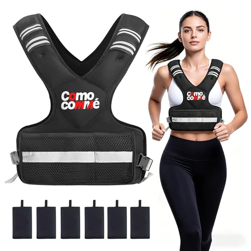 Adjustable Weighted Vest for Men Women Black 4-10 lb Fitness Training