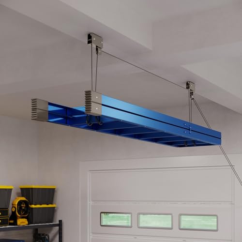 Kayak Storage Hoist System with Overhead Pulley for Garage or Shed