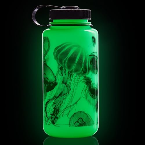 Glow Jellyfish Nalgene Tritan BPA-Free Water Bottle 32 OZ Wide Mouth