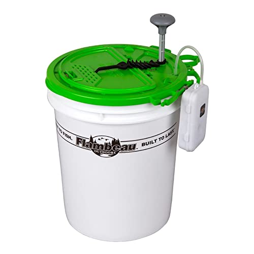 Live Bait Retrieval Lid with Net and Aerator for 5-Gallon Buckets