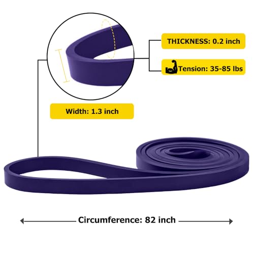 Purple Resistance Band for Fitness & Workout, Latex Pull-up Exercise Bands
