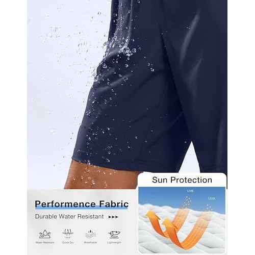 SANTINY Women's 7''/ 9'' Hiking Shorts with 3 Zipper Pockets Lightweight Quick Dry Long Athletic Golf Shorts for Women Casual