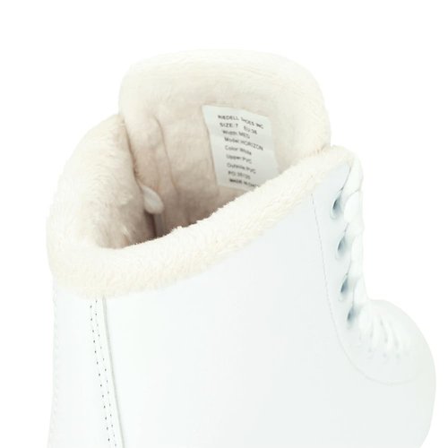 Riedell Horizon Adult Ice Skates - Recreational Figure Ice Skates with Stainless Steel Blade | White | Size 6