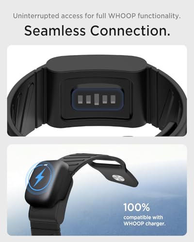 Black Silicone Fitness Watch Band for WHOOP 4.0/5.0 - Waterproof & Breathable