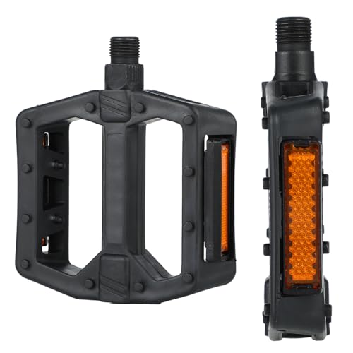 Lightweight Bicycle Pedals 9/16 Inch Nylon Non-Slip Platform Bike Pedals for Mountain Bikes