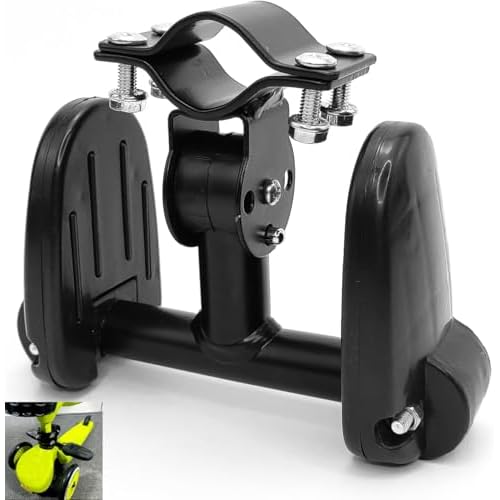 Kick Scooters Footrest with Folding Foot Rest Pegs Kids 3 Wheel Scooter Footrest Pedals for 3 Wheeled Scooter with Foldable Seat Front Mount Toddler Never Fall Down 2-in-1 Scooters