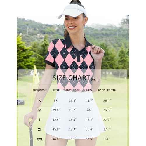 LOMON Womens Golf Polo Shirts Short Sleeve Collared Tops Lightweight Moisture Wicking Tennis Activewear S-XXL