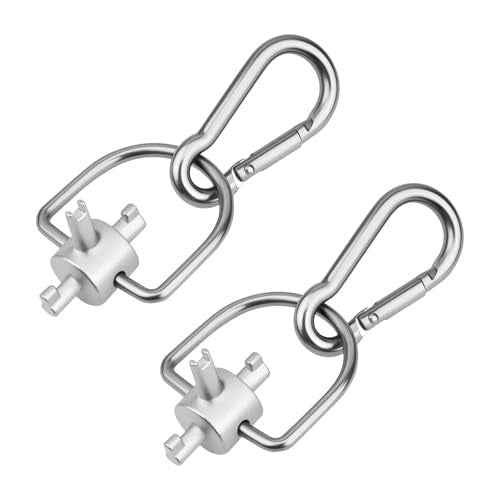 2 Pack HVAC Tools Locking Cap Key for R410A R22 Refrigerant, 3-in-1 Valve Core Removal Tool, Multi-Function HVAC Refrigerant Service Key for AC; Equipment Repair, Tamper-Resistant