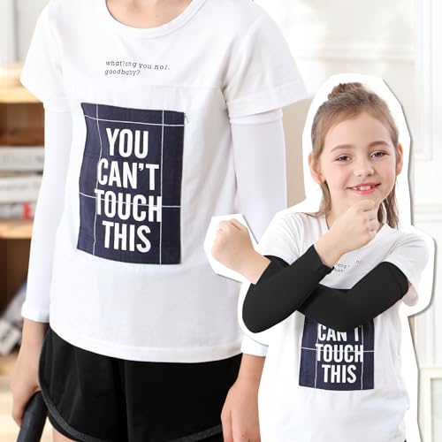 Kids Volleyball Arm Sleeves 4 Pairs Compression Youth Sports Gear