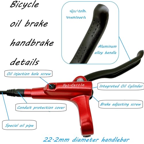 Hydraulic Disc Brake Set for Mountain Bike with 160mm Rotors - Red (Variation of THIS listing)