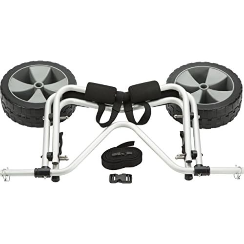 attwood 11930-4 Kayak and Canoe Cart, Large-Diameter Wheels, No-Deflate Tires, Carries Up to 100 Pounds, Aluminum