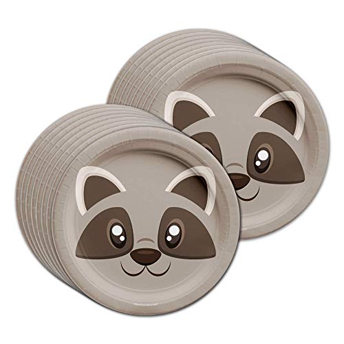 Raccoon Party Supplies Set Plates Napkins Cups for 16 Guests - Birthday Galore