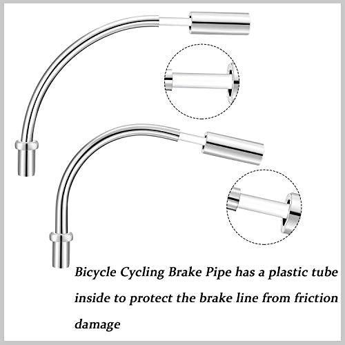 Bike Brake Cable Noodle Guide Set 32 Pieces - 90° & 110° Bends for Mountain & Road Bikes - Durable Stainless Steel & Rubber Boots - Variation of THIS listing 32
